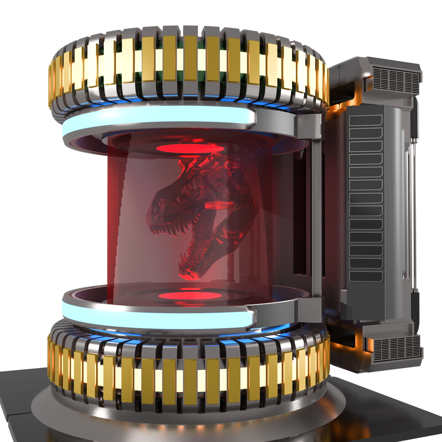 DINO-LAB Een Laboratoire Futuriste de Synth&egrave;se Artificielle 3D Model .c4d .max .obj .3ds .fbx .stl .blend 