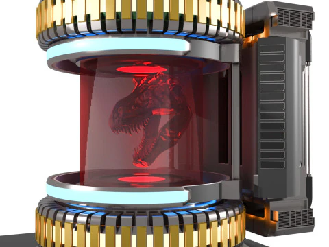 DINO-LAB Un Laboratoire Futuriste de Synth&egrave;se Artificielle Modèle 3D