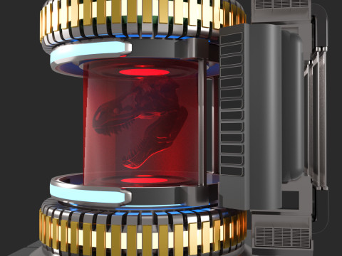 DINO-LAB Un Laboratoire Futuriste de Synthse Artificielle Modèle 3D