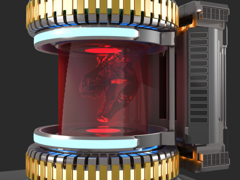DINO-LAB Un Laboratoire Futuriste de Synthse Artificielle Modèle 3D