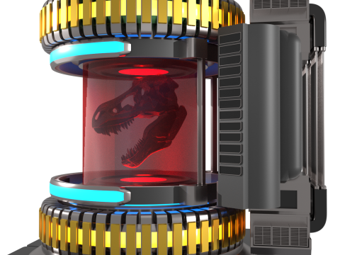 DINO-LAB Un Laboratoire Futuriste de Synthse Artificielle Modèle 3D