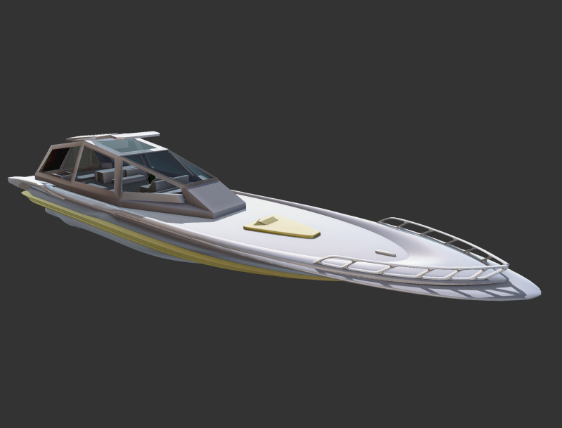 Celestialis Luxury Yacht Futuriste 3D Model .c4d .max .obj .3ds .fbx .stl .blend 