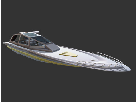 Celestialis Luxury Yacht Futuriste Model 3D