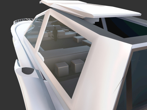 Celestialis Luxury Yacht Futuriste 3D Model