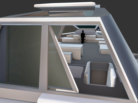 Celestialis Luxury Yacht Futuriste 3D Model