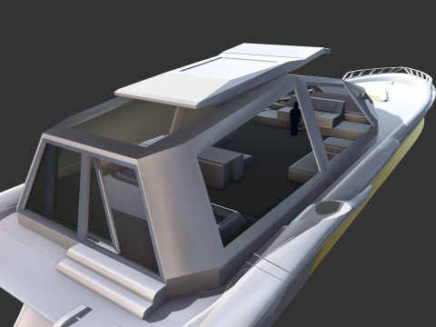 Celestialis Luxury Yacht Futuriste 3D Model