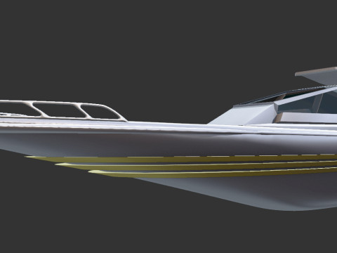 Celestialis Luxury Yacht Futuriste 3D Model