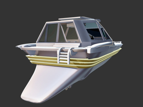 Celestialis Luxury Yacht Futuriste 3D Model