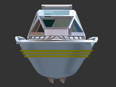 Celestialis Luxury Yacht Futuriste 3D Model