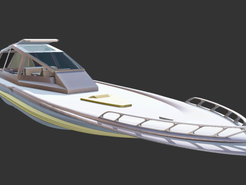 Celestialis Luxury Yacht Futuriste 3D Model