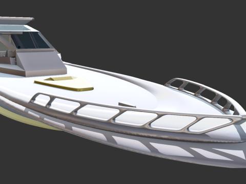Celestialis Luxury Yacht Futuriste 3D Model