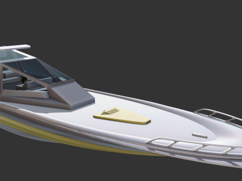 Celestialis Luxury Yacht Futuriste 3D Model
