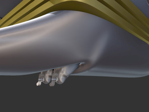 Celestialis Luxury Yacht Futuriste 3D Model