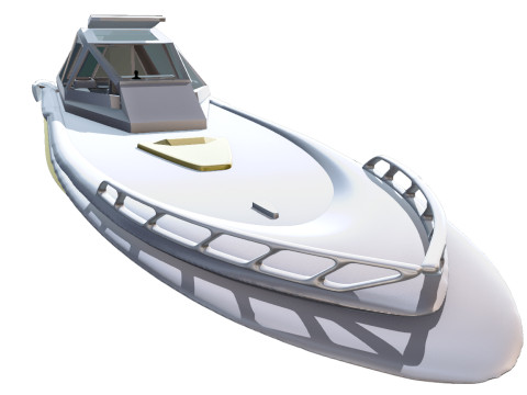 Celestialis Luxury Yacht Futuriste 3D Model
