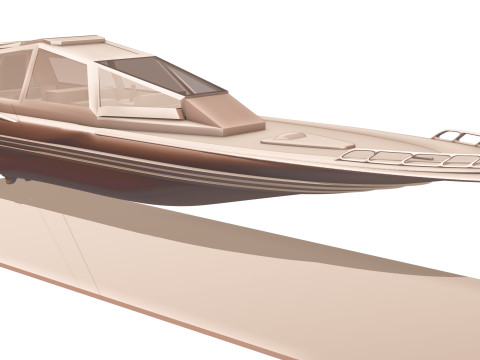 Celestialis Luxury Yacht Futuriste 3D Model