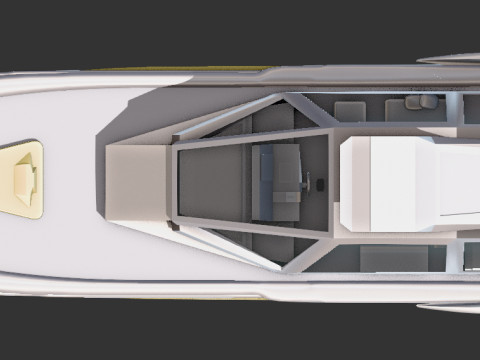 Celestialis Luxury Yacht Futuriste 3D Model