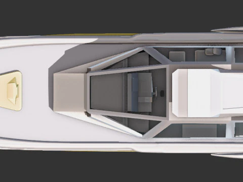Celestialis Yate de Lujo Futurista Modelo 3D