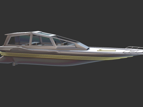 Celestialis Luxury Yacht Futuriste 3D Model
