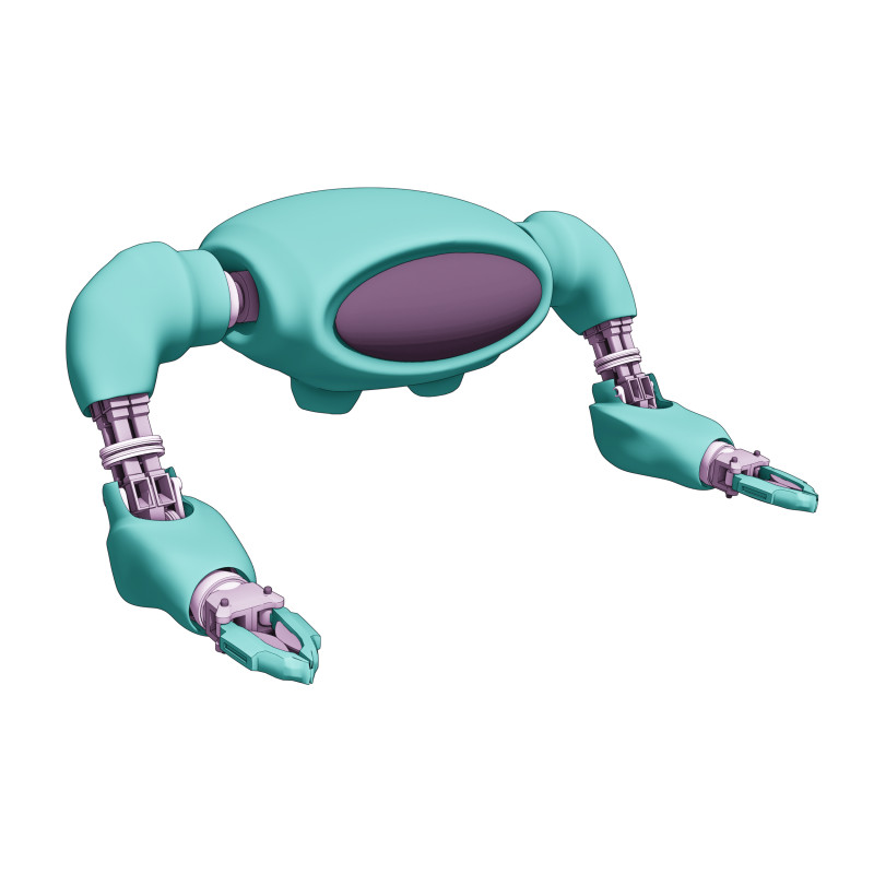 Robot-jardinier volant autonome 3D Model .c4d .max .obj .3ds .fbx .stl .blend