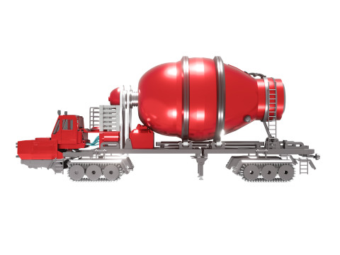 Cyber Tank Citerne Ciment Construction Futuriste 3D Model