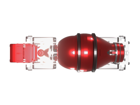 Cyber Tank Citerne Ciment Construction Futuriste 3D Model