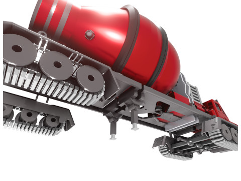 Cyber Tank Citerne Ciment Construction Futuriste 3D Model