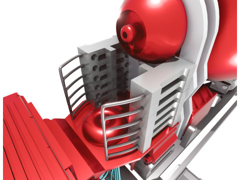 Cyber Tank Citerne Ciment Construction Futuriste 3D Model
