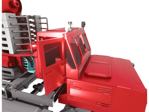 Cyber Tank Citerne Ciment Construction Futuriste 3D Model
