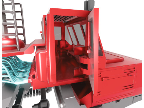 Cyber Tank Citerne Ciment Construction Futuriste 3D Model