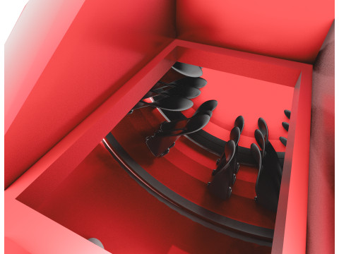 Cyber Tank Citerne Ciment Construction Futuriste 3D Model