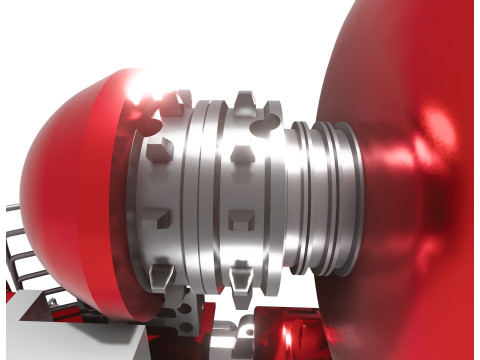 Cyber Tank Citerne Ciment Construction Futuriste 3D Model