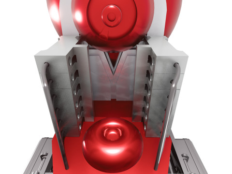 Cyber Tank Citerne Ciment Construction Futuriste 3D Model