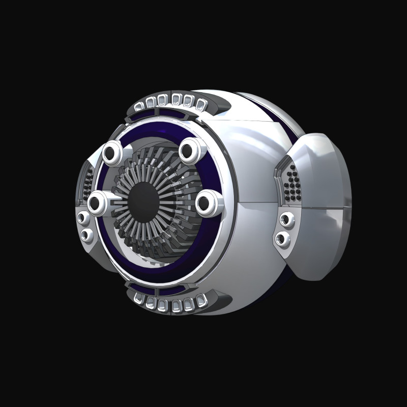 Drone de combat GEN-6 Aegis modle 3D PBR game - VR - cin Modello 3D .c4d .max .obj .3ds .fbx .stl .blend 