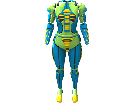Pack de Combinaisons EPI Cyber Model Modelo 3D