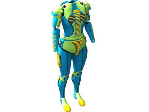 Pack de Combinaisons EPI Cyber Model Modelo 3D