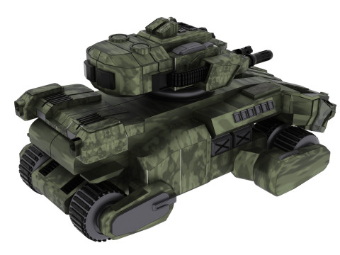Cyber Tank Tourelle Rotative 360 3D Model