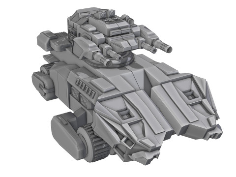 Cyber Tank Tourelle Rotative 360 3D Model