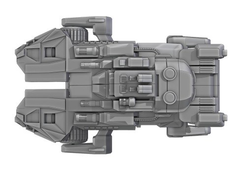 Cyber Tank Tourelle Rotative 360 3D Model