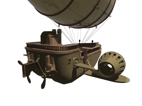 Lenkbares Steampunk 3D Modell
