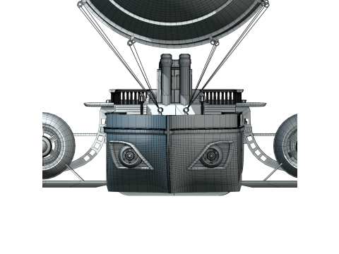 Lenkbares Steampunk 3D Modell