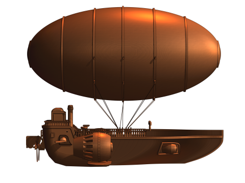 Lenkbares Steampunk 3D Modell