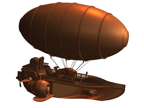 Lenkbares Steampunk 3D Modell