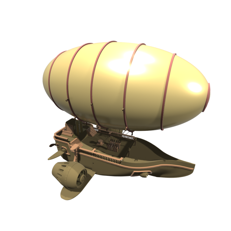 Lenkbares Steampunk 3D Modell .c4d .max .obj .3ds .fbx .stl .blend 