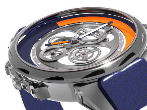 Reloj futurista Nebula Chronos Modelo 3D