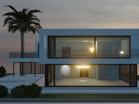 Villa de Luxe Moderne 3D Model