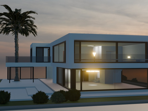 Villa de Luxe Moderne 3D Model