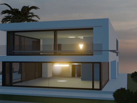 Villa de Luxe Moderne 3D Model