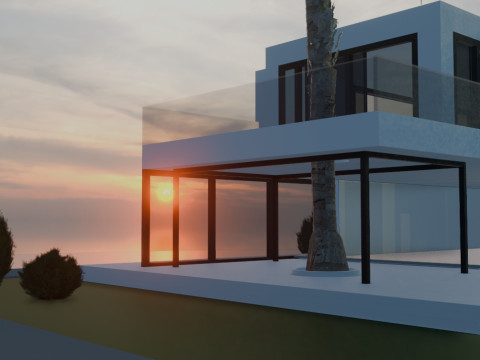 Villa de Luxe Moderne 3D Model