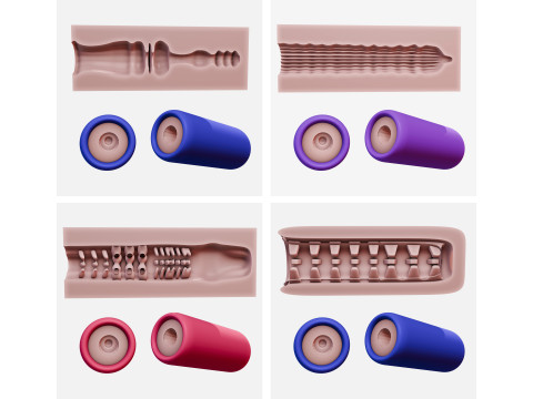 Kit de moulage silicone textur 5 modles progressifs 3D Model