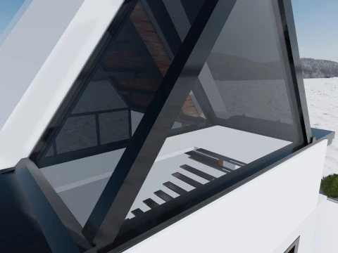 Chalet de Luxe Contemporain LArchitecture de Montagne 3D Model